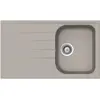 SCHOCK évier avec bac et égouttoir réversible LITHOS D100 (Gris tourterelle - Cristalite®)