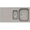 SCHOCK évier avec 1 + 1/2 bac et égouttoir réversible LITHOS D150 (Gris tourterelle - Cristalite®)