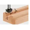 Fraise à gorge creuse HW avec queue de 8mm FESTOOL HW S8 R4 - 490983