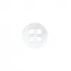 Bouton Rond polyester transparent 4 trous 15 à 25mm - Prym 15-transpar...