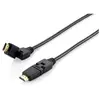 Equip 119365 Câble Hdmi 2.0 Pivotant, 5,0 M, Prise Pivotante, 4k/30hz