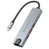 Hub USB Conceptronic DONN29G Alámbrico USB 3.2 Gen 2 Type-C 140W Gris