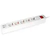 Equipe Multiprise 5 Prises Réseau avec Interrupteur + 2 Ports USB Blanc