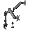 Equipé d'un support à double bras pour moniteur 17-32" VESA 100x100 Max. 18Kg