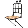 Ventura Porte-bagages avant pliable en acier et bois de hêtre 30x30 cm noir pour vélo