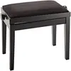 Konig & Meyer 13900 banquette piano noir mat avec assise en velours noir