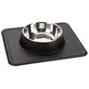 Gamelle en inox Karlie Dex avec support en silicone pour chien - 350 mL, 14 cm, noir