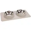 Gamelle double Karlie Dex avec support en silicone pour chien - capaci...