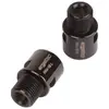 Rallonge axe de pédale d9/16 Ergotec en acier inoxydable noir 18 mm