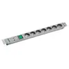 Bachmann Multiprise interrupteur + parasurtenseur 19 " 1U 7 prises