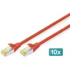 DIGITUS Digitus Câble de brassage CAT 6A S/FTP, 10 pièces