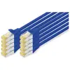 DIGITUS Câble LAN Cat 6A - 1m - 10 pièces - RJ45 Câble réseau - S/FTP Blindé - Compatible Cat-6 & Cat-7 - Bleu