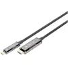 DIGITUS Câble adaptateur USB-C vers HDMI AOC fibre optique - HDMI 2.0 - Displayport 1.2-4k/60Hz - DP Alt-Mode - Plug&Play - 15m - noir