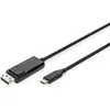 Digitus - Câble adaptateur - 24 pin USB-C (M) pour DisplayPort (M) - DisplayPort 1.4 - 2 m - moulé, support 2K, bi-directionnel, support 8K30Hz (7680 x