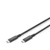 DIGITUS Câble de Connexion USB 4.0 - USB-C vers USB-C - Displayport 2.0-8K/60Hz - PD3.1-240W - 40Gbits/s - 0,8m - Noir