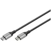 Digitus DB-340105-010-S DisplayPort Adaptateur [1x DisplayPort mâle - 1x DisplayPort mâle] noir blindé, rond 1 m
