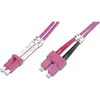 Câble fibre optique duplex 50/125 OM4 SC LC violet 3m - Digitus