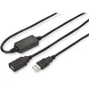 Digitus Câble USB USB 2.0 USB-A femelle, USB-A mâle 15.00 m noir avec USB, avec rallonge DA-73101