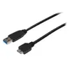 Câble USB vers micro USB Digitus AK-300117-003-S Noir 25 cm