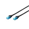 Cordon de raccordement CAT 5e - DIGITUS - 5 m - Noir - Sans crochet, gainé