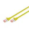 DIGITUS Câble LAN Cat 6-0,5m - RJ45 Câble réseau - S/FTP blindé - Compatible Cat 6A & Cat 7 - Jaune