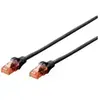 Digitus RJ45 Câble réseau, câble patch CAT 6 U/UTP 3.00 m noir torsadé par paire