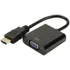 Digitus - Adaptateur audio/vidéo - HDMI mâle pour HD-15 (VGA), jack mini femelle - noir