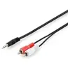 Digitus 2.5m, 3.5mm 2xrca 2.5m 3,5mm 2 x rca noir câble audio (db-510300-025-s)