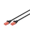 Assmann Electronic DIGITUS Câble LAN Cat 6-2m - RJ45 Câble réseau - UTP non blindé - Compatible Cat-6A & Cat-5e - Noir