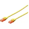 Assmann Electronic DIGITUS Câble LAN Cat 6-0,25m - RJ45 Câble réseau - UTP Non blindé - Compatible Cat-6A & Cat-5e - Jaune