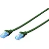 Digitus Ecoline - Cordon de raccordement - RJ-45 (M) pour RJ-45 (M) - 1 m - UTP - CAT 5e - démarré - vert