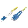 Câble Fibre Optique Duplex 9/125 OS1 SC LC - DIGITUS - Jaune - 1 m