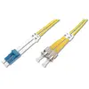 Câble Fibre Optique Duplex - DIGITUS - 9/125 OS1 ST LC - Jaune - 2 m