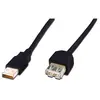 Digitus - Câble usb usb 2.0 usb-a mâle, usb-a femelle 1.80 m noir AK-300202-018-S X46744