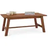 Idimex Table basse luzerna en bois massif - Brun foncé