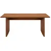 Idimex Table basse SALTO rectangulaire pour salon en bois massif brun foncé, 110x45 cm, élégante et minimaliste, pieds en bois