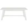 Idimex Table basse LUZERNA en bois massif - Blanc