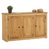 Idimex Buffet salle à manger CANCUN L 135 cm en bois massif finition laquée avec 3 portes battantes