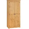 Idimex Armoire CANCUN penderie avec 1 étagère derrière 2 portes battantes, en pin massif finition teintée/cirée