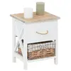Idimex Table de chevet PERUGIA table de nuit 1 tiroir et 1 panier en b...