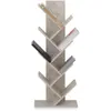 Idimex Etagère en bois JULES en forme d'arbre, Etagère autoportante avec pied robuste, Design original et pratique, Coloris béton