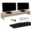 Idimex Support d'écran d'ordinateur SCREEN, réhausseur pour deux moniteurs ou un grand écran, longueur 100 cm, en mélaminé chêne sonoma