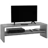 Idimex Table basse NOELLE, table de salon rectangulaire ou meuble TV de 120 cm avec 1 étagère de rangement, en mélaminé décor béton
