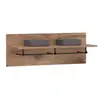 Idimex Portemanteau mural HERA avec étagère et 3 patères en bois, 88 x 33 x 31 cm, Pour couloir ou entrée moderne, Coloris chêne