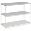 Etagère sendai, en métal avec 3 tablettes - beige
