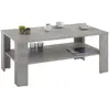 Idimex Table basse LORIENT, table de salon rectangulaire avec 1 étagère espace de rangement ouvert, en mélaminé décor béton