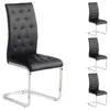 Idimex - Lot de 4 chaises chloe, en synthétique noir