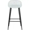 Idimex Tabourets de bar coque (x2) avec accoudoirs, blanc/noir