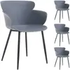 Idimex - Lot de 4 chaises catch, en plastique gris