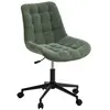 Idimex Chaise de bureau VASILO en velours côtelé - Vert sauge